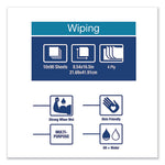 Industrial Paper Wiper, 4-Ply, 8.54 x 16.5, Unscented, Blue, 90 Towels/Box, 10 Boxes/Carton