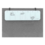 Cubicle Glass Dry Erase Board, Undated One-Week, 20 x 5.5, White Surface