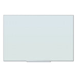 Floating Glass Ghost Grid Dry Erase Board, 35 x 23, White