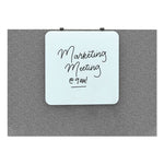 Cubicle Glass Dry Erase Board, 12 x 12, White Surface