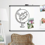 PINIT Magnetic Dry Erase Board, 70 x 47, White Surface, Silver Aluminum Frame