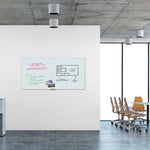 Magnetic Glass Dry Erase Board Value Pack, 70" x 35", Frosted White