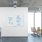 Magnetic Glass Dry Erase Board Value Pack, 70" x 47", Frosted White