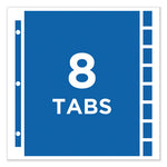 Protect 'n Tab Top-Load Clear Sheet Protectors w/Eight Tabs, Letter