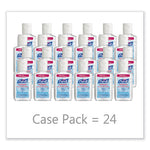 Advanced Hand Sanitizer Refreshing Gel, 2 oz, Flip-Cap Bottle, Clean Scent, 24/Carton