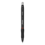 S-Gel High-Performance Gel Pen, Retractable, Fine 0.5 mm, Red Ink, Black Barrel, Dozen