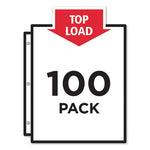 Top-Load Sheet Protector, Economy Gauge, Letter, Clear, 100/Box