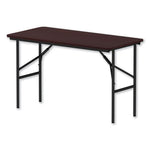 Wood Folding Table, Rectangular, 48w x 23.88d x 29h, Mahogany