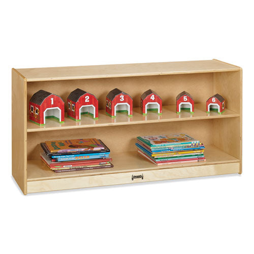 Adjustable Mobile Straight-Shelves, Toddler, 48w x 15d x 24.5h, Birch