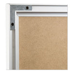 4N1 Magnetic Dry Erase Combo Board, 35 x 23, Tan/White Surface, Silver Aluminum Frame