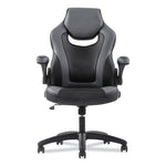 9-One-One High-Back Racing Style Chair with Flip-Up Arms, Supports Up to 225 lb, Black Seat, Gray Back, Black Base