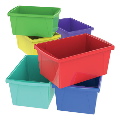 Storage Bins, 5.5 gal, 10.63 x 15.63 x 8, Randomly Assorted Colors