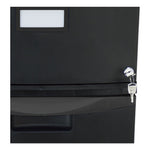 Two-Drawer Mobile Filing Cabinet, 2 Legal/Letter-Size File Drawers, Black, 14.75" x 18.25" x 26"