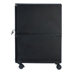 Two-Drawer Mobile Filing Cabinet, 2 Legal/Letter-Size File Drawers, Black, 14.75" x 18.25" x 26"