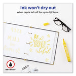 MARKS A LOT Large Desk-Style Permanent Marker, Broad Chisel Tip, Yellow, Dozen (8882)