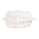 Hinged Lid Containers, 6 x 6.3 x 3.3, White, Plastic, 400/Carton