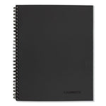 Wirebound Business Notebook, 1-Subject, Wide/Legal Rule, Black Linen Cover, (80) 9.5 x 6.63 Sheets