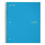 Wirebound Notebook with 2 Pockets, 1-Subject, Quadrille Rule (4 sq/in), Randomly Assorted Cover Color, (100) 11 x 8.5 Sheets