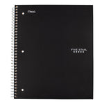 Wirebound Notebook with Eight Pockets, 5-Subject, Medium/College Rule, Randomly Assorted Cover Color, (200) 11 x 8.5 Sheets