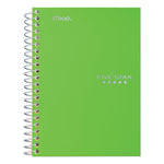 Wirebound Notebook with Two Pockets, 1-Subject, Medium/College Rule, Randomly Assorted Cover Color, (100) 7 x 4.38 Sheets