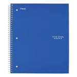 Wirebound Notebook with 2 Pockets, 1-Subject, Quadrille Rule (4 sq/in), Randomly Assorted Cover Color, (100) 11 x 8.5 Sheets