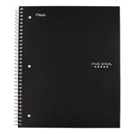 Wirebound Notebook with Two Pockets, 1-Subject, Medium/College Rule, Randomly Assorted Cover Color, (100) 11 x 8.5 Sheets