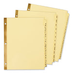 Preprinted Laminated Tab Dividers with Gold Reinforced Binding Edge, 31-Tab, 1 to 31, 11 x 8.5, Buff, 1 Set