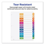 Customizable TOC Ready Index Multicolor Tab Dividers, 12-Tab, 1 to 12, 11 x 8.5, White, Traditional Color Tabs, 6 Sets