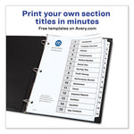 Customizable TOC Ready Index Black and White Dividers, 15-Tab, 1 to 15, 11 x 8.5, 1 Set