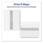 Customizable TOC Ready Index Black and White Dividers, 12-Tab, Jan. to Dec., 11 x 8.5, 1 Set