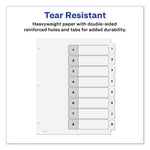 Customizable TOC Ready Index Black and White Dividers, 8-Tab, 1 to 8, 11 x 8.5, 1 Set