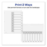 Customizable TOC Ready Index Black and White Dividers, 8-Tab, 1 to 8, 11 x 8.5, 1 Set