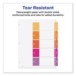 Customizable TOC Ready Index Multicolor Tab Dividers, 5-Tab, 1 to 5, 11 x 8.5, White, Traditional Color Tabs, 6 Sets