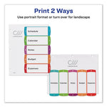 Customizable TOC Ready Index Multicolor Tab Dividers, 5-Tab, 1 to 5, 11 x 8.5, White, Contemporary Color Tabs, 1 Set