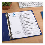 Customizable TOC Ready Index Black and White Dividers, 15-Tab, 1 to 15, 11 x 8.5, 1 Set