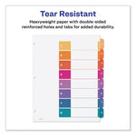 Customizable TOC Ready Index Multicolor Tab Dividers, 8-Tab, 1 to 8, 11 x 8.5, White, Traditional Color Tabs, 6 Sets