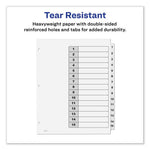 Customizable TOC Ready Index Black and White Dividers, 15-Tab, 1 to 15, 11 x 8.5, 1 Set