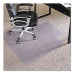 EverLife Intensive Use Chair Mat for High Pile Carpet, Rectangular with Lip, 45 x 53, Clear