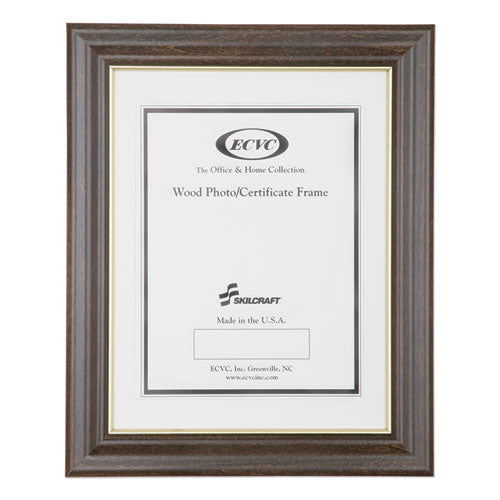 7105012820631 SKILCRAFT Style C Photo Frame, Wood, 8.5 x 11, Walnut Stain