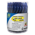 G2 Premium Gel Pen Convenience Pack, Retractable, Fine 0.7 mm, Blue Ink, Smoke/Blue Barrel, 36/Pack