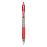 G2 Premium Gel Pen Convenience Pack, Retractable, Extra-Fine 0.38 mm, Red Ink, Smoke/Red Barrel