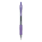 G2 Premium Gel Pen, Retractable, Extra-Fine 0.5 mm, Purple Ink, Smoke/Purple Barrel, Dozen