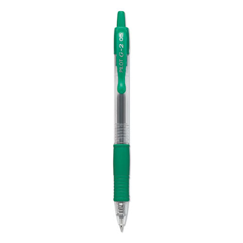 G2 Premium Gel Pen, Retractable, Extra-Fine 0.5 mm, Green Ink, Smoke/Green Barrel, Dozen