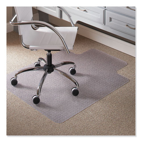 EverLife Light Use Chair Mat for Flat to Low Pile Carpet, Rectangular with Lip, 36 x 48, Clear