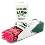 Large Crayons, Carnation Pink, 12/Box