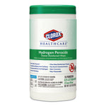 Hydrogen Peroxide Cleaner Disinfectant Wipes, 5.75 x 6.75, Unscented, White, 155/Canister, 6 Canisters/Carton