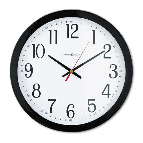 Gallery Wall Clock, 16" Overall Diameter, Black Case, 1 AA (sold separately)