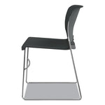 Olson Stacker High Density Chair, Supports Up to 300 lb, 17.75" Seat Height, Lava Seat, Lava Back, Chrome Base, 4/Carton