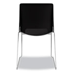 Motivate High-Density Stacking Chair, Supports Up to 300 lb, 17.75" Seat Height, Onyx Seat, Black Back, Chrome Base, 4/Carton