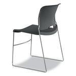 Olson Stacker High Density Chair, Supports Up to 300 lb, 17.75" Seat Height, Lava Seat, Lava Back, Chrome Base, 4/Carton